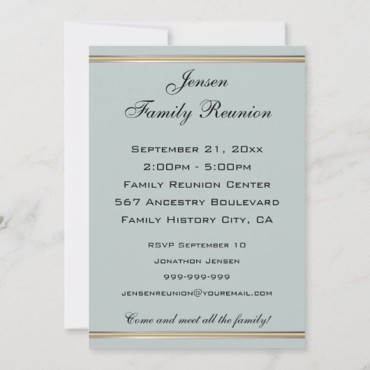 Tivoli公園の入口のコペンハーゲンの家族会 招待状 (裏面)