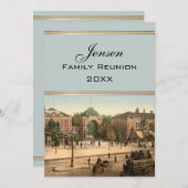 Tivoli公園の入口のコペンハーゲンの家族会 招待状 (正面/裏面)