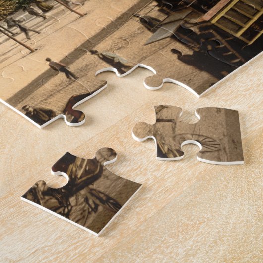 Tivoli公園の入口コペンハーゲンデンマーク ジグソーパズル (側面)