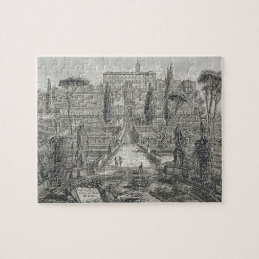 Tivoli (版木、銅版、版画)の別荘のd'Este ジグソーパズル (横)