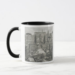 Tivoli (版木、銅版、版画)の別荘のd'Este マグカップ