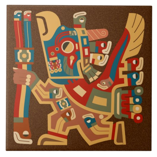 Tiwanaku日曜日の戦士のタイル タイル (正面)