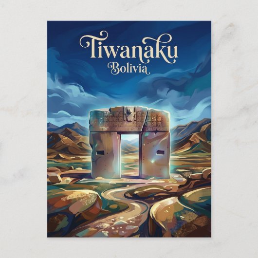 Tiwanaku Bolivia ポストカード (正面)