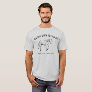 TJHH救シャツを着た馬 Tシャツ