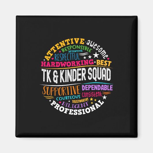 Tkとキンダー分隊の移行幼稚園茶 マグネット (正面)