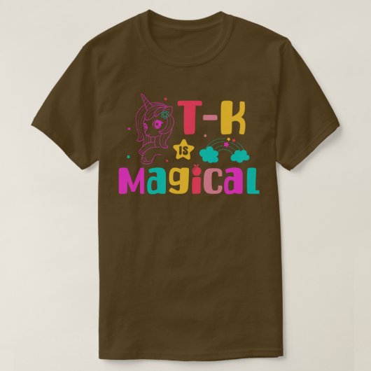 TKは魔法のユニコーン移行幼稚園Te Tシャツ (デザイン正面)