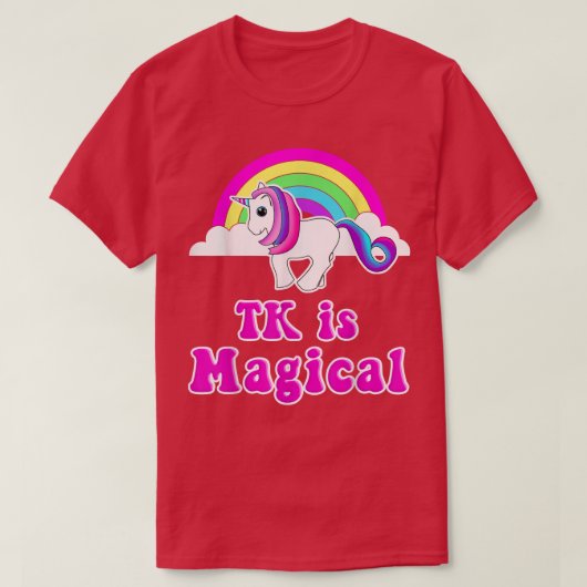 TKは魔法のユニコーン虹の移行幼稚園 Tシャツ (デザイン正面)