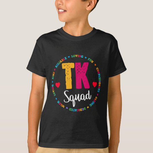 TkスクワッドTシャツ - Tk（移行幼稚園）先生用 Tシャツ (正面)