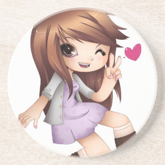 TKチビ（小さくかわいく書いた感じ）砂岩 コースター