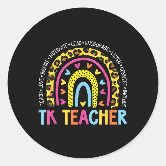 Tk先生新学期先生Kid ラウンドシール (正面)