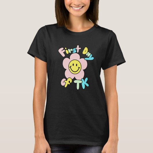 Tk移行幼稚園の初日 ハッピーFa Tシャツ (正面)