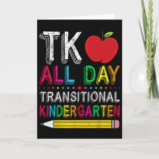 Tk All Day Transition Kindergarten Teacher Student カード (正面)
