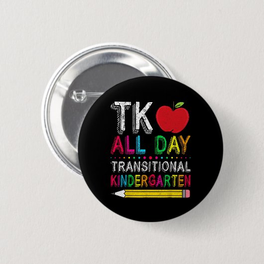 Tk All Day Transition Kindergarten Teacher Student 缶バッジ (正面&裏面)