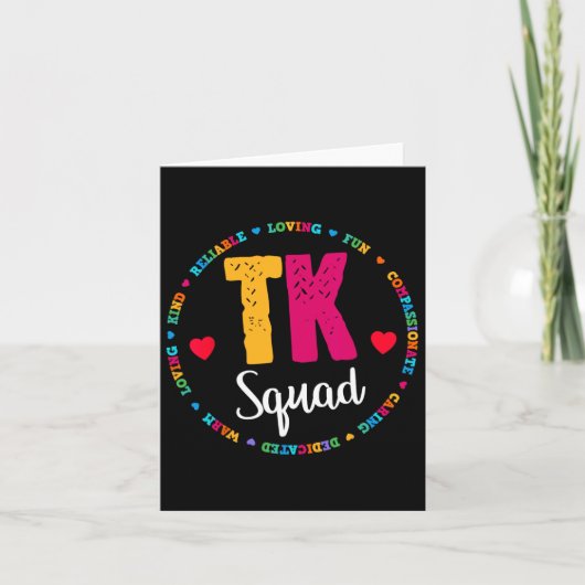 Tk Squad Tee – 移行幼稚園先生T カード (正面)