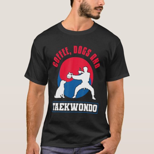 Tkd韓国武術アーツテクウォンドファイターコーヒー Tシャツ (正面)