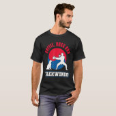 Tkd韓国武術アーツテクウォンドファイターコーヒー Tシャツ (正面フル)