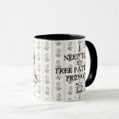 TKEAはパターン金曜日の茶マグを放します マグカップ (正面右)