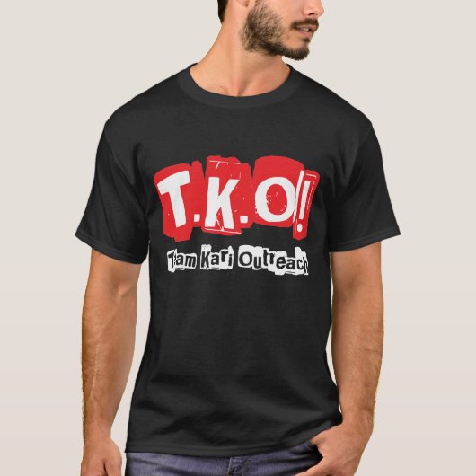 TKO:  古いパンクのスタイルの黒 Tシャツ (正面)