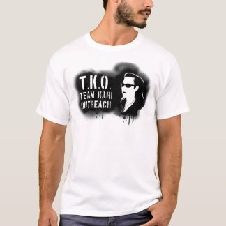 TKO -黒いステンシル Tシャツ