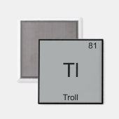 Tl – トロル素おもしろい子ミーム周期化学 マグネット (正面/裏面)