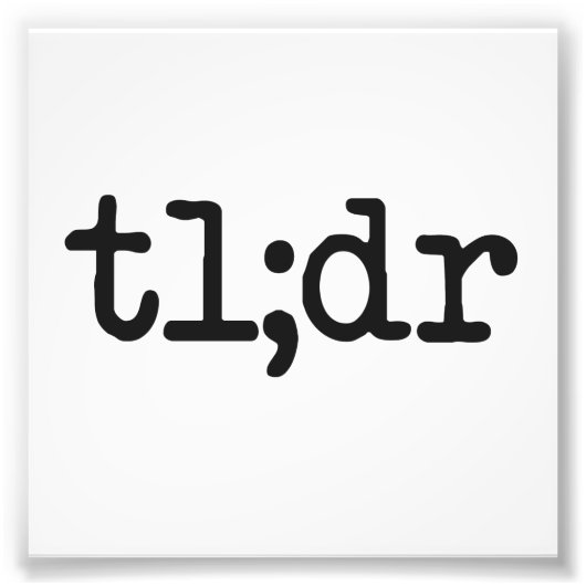 tl;drが長すぎた読め フォトプリント            (正面)