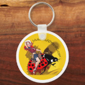 TLB女性のカーボーイ/バッキングバグキーチェーン キーホルダー (正面)