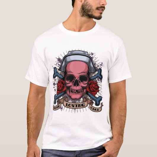 TLCのナースのスカル Tシャツ (正面)