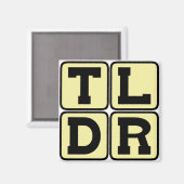 TLDR 読んでない インターネットスラング マグネット (正面/裏面)