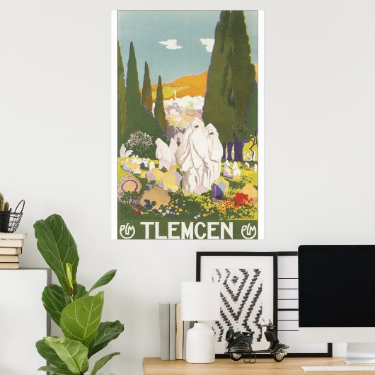 Tlemcen Vintage Travel Poster ポスター (ホームオフィス)
