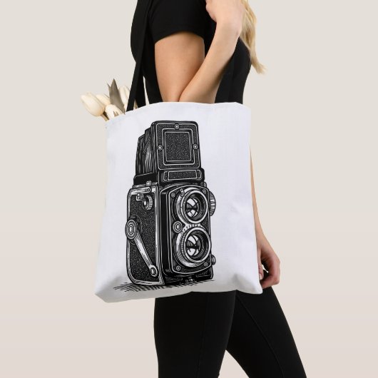 TLR camera tote bag トートバッグ (クローズアップ)
