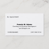 TLSのコーチおよびディストリビューターの名刺 名刺 (裏面)