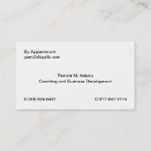 TLSのコーチおよびディストリビューターの名刺 名刺 (裏面)