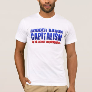 TLTの泥棒男爵ブランドの資本主義 Tシャツ