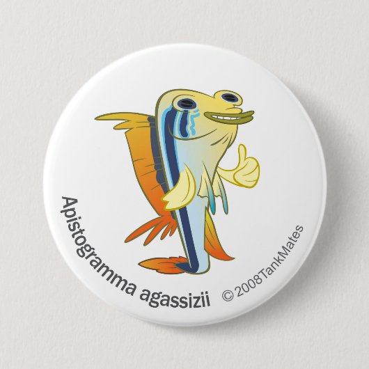 TM01 Apistogramma agassizii 缶バッジ (正面)