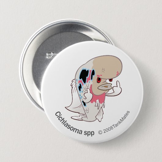 TM10 Cichlasoma spp 缶バッジ (正面&裏面)