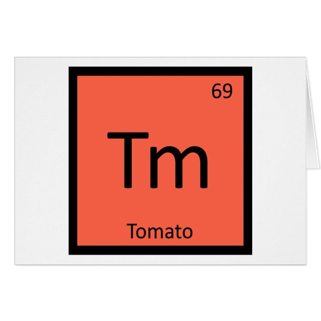 Tm - トマトの果実の化学 周期表の記号 (正面横)