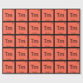 Tm - トマトの果実の化学 周期表の記号 ラッピングペーパー (フラット)