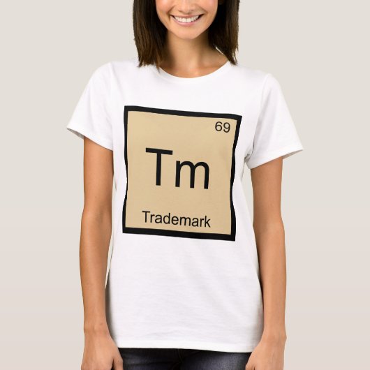 Tm - 商標 楽しい化学元素記号Tシャツ Tシャツ (正面)