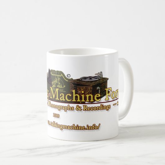 TMFのロゴのマグ コーヒーマグカップ (正面右)