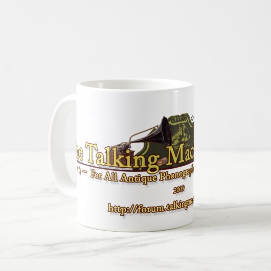 TMFのロゴのマグ コーヒーマグカップ (正面左)