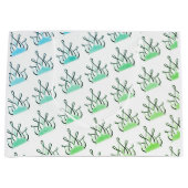 TMHコレクション – ティール（緑がかった色）グリーン抱き枕 ラージペーパーバッグ (正面)