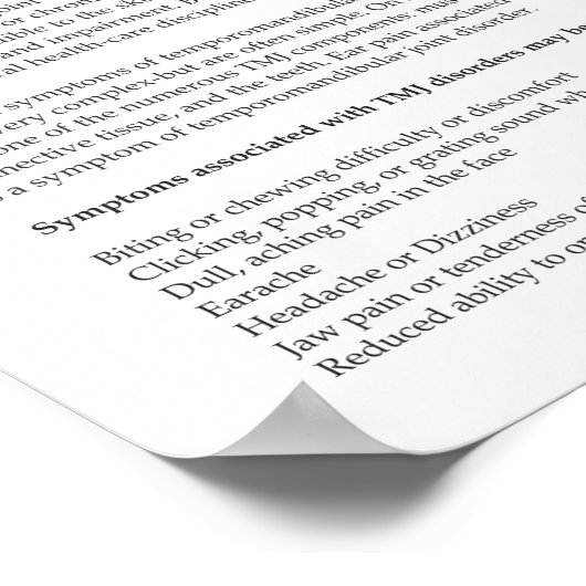 TMJ解剖学筋肉添付ファイルのグラフドクター ポスター (角)