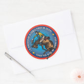 TNの王よりもテキサス州のフェンスの柱の方がよい ラウンドシール (封筒)