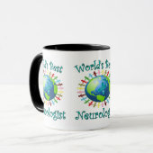 TNの認識度のリボンを持つ世界で最も最高のな神経学者 マグカップ (正面左)