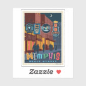 TN,メンフィス | ビール通りネオン シール (シート)