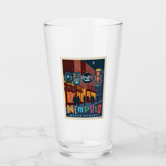TN，メンフィス | ビール通りネオン タンブラーグラス (正面)