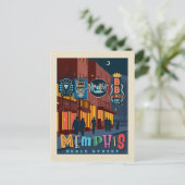 TN，メンフィス | ビール通りネオン ポストカード (スタンド正面)