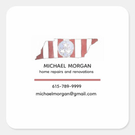 TN state flag business cards スクエアシール