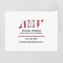 TN state flag business cards ポストカード