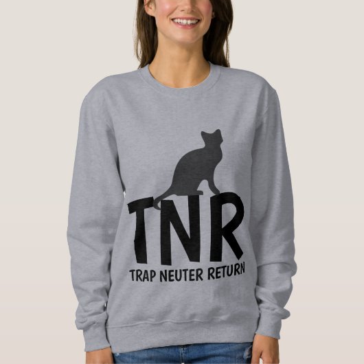 TNRトラップニュータリターンネコTシャツ スウェットシャツ (正面)